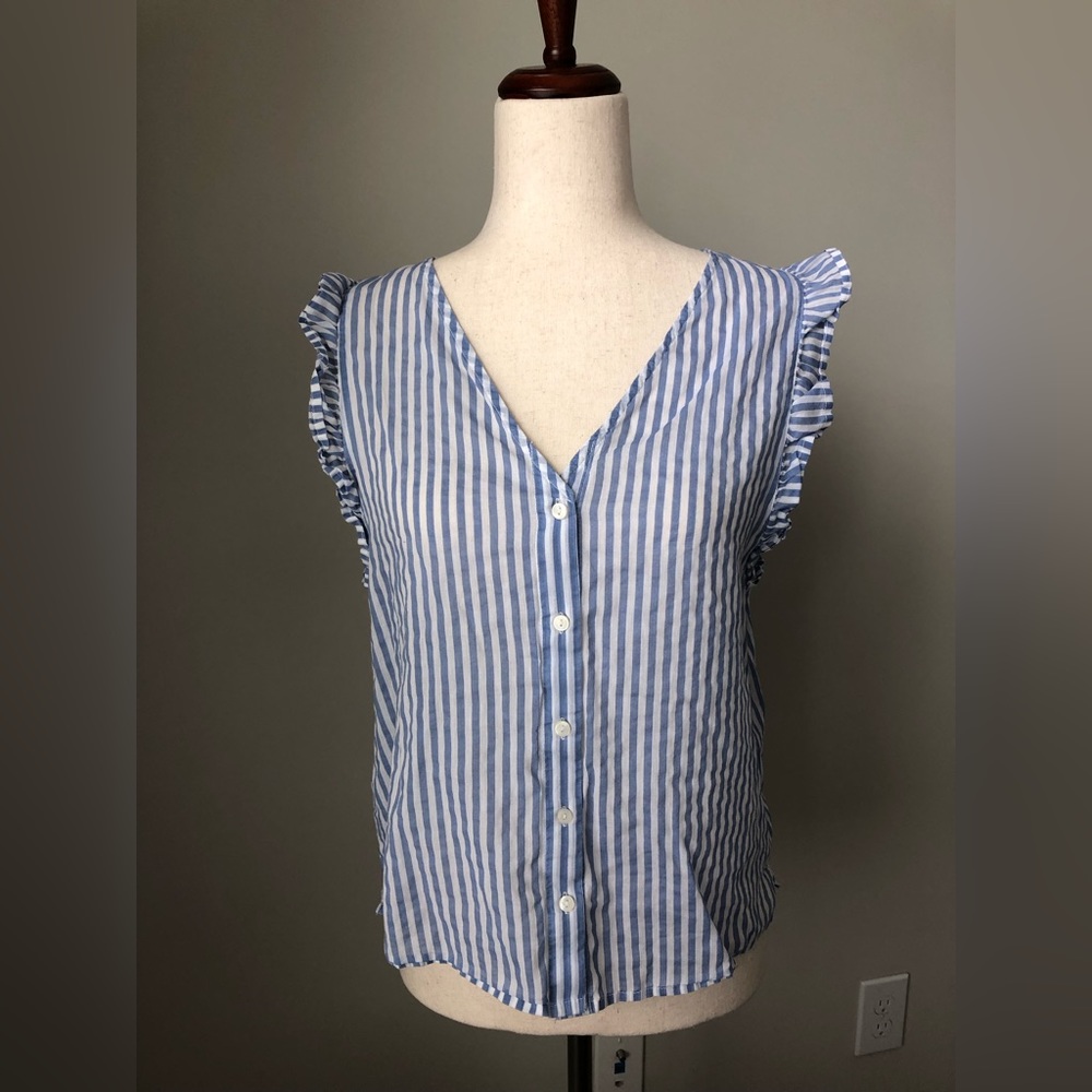 Mango ruffle printed top